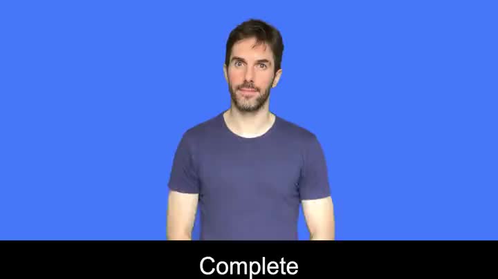 British Sign Language BSL Video Dictionary - Complete / completeness